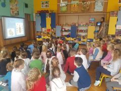 ilustracja do wpisu 
Lekcja edukacyjna Fundacji „Pomóż Im” na rzecz Dzieci z Chorobami Nowotworowymi i Hospicjum dla Dzieci -13.03.2019 r